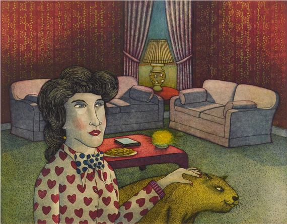 etching in color, signed, titled and annotated  rial proof in pencil. 14 3/4 x 18 3/4'' - T. P. Speer