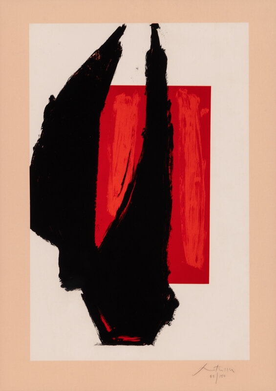 Artwork by Robert Motherwell, Art 1981 Chicago Print, Made of lithograph