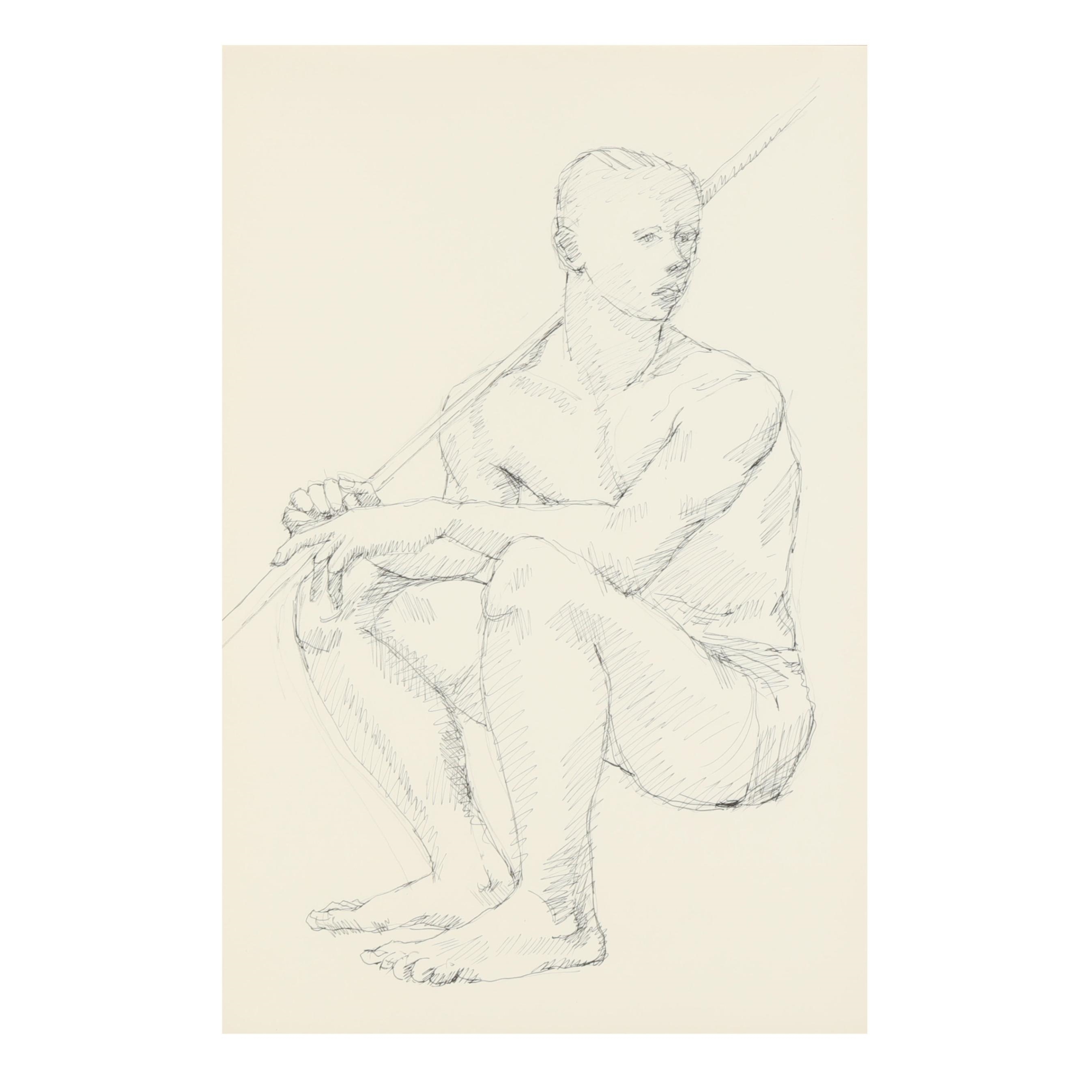 Claude Howell | Seated Man (1956) | MutualArt