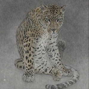 Artwork by Sato Ryusei, Leopard, Made of ink and color on paper