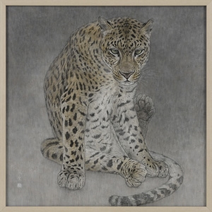 Artwork by Sato Ryusei, Leopard, Made of ink and color on paper