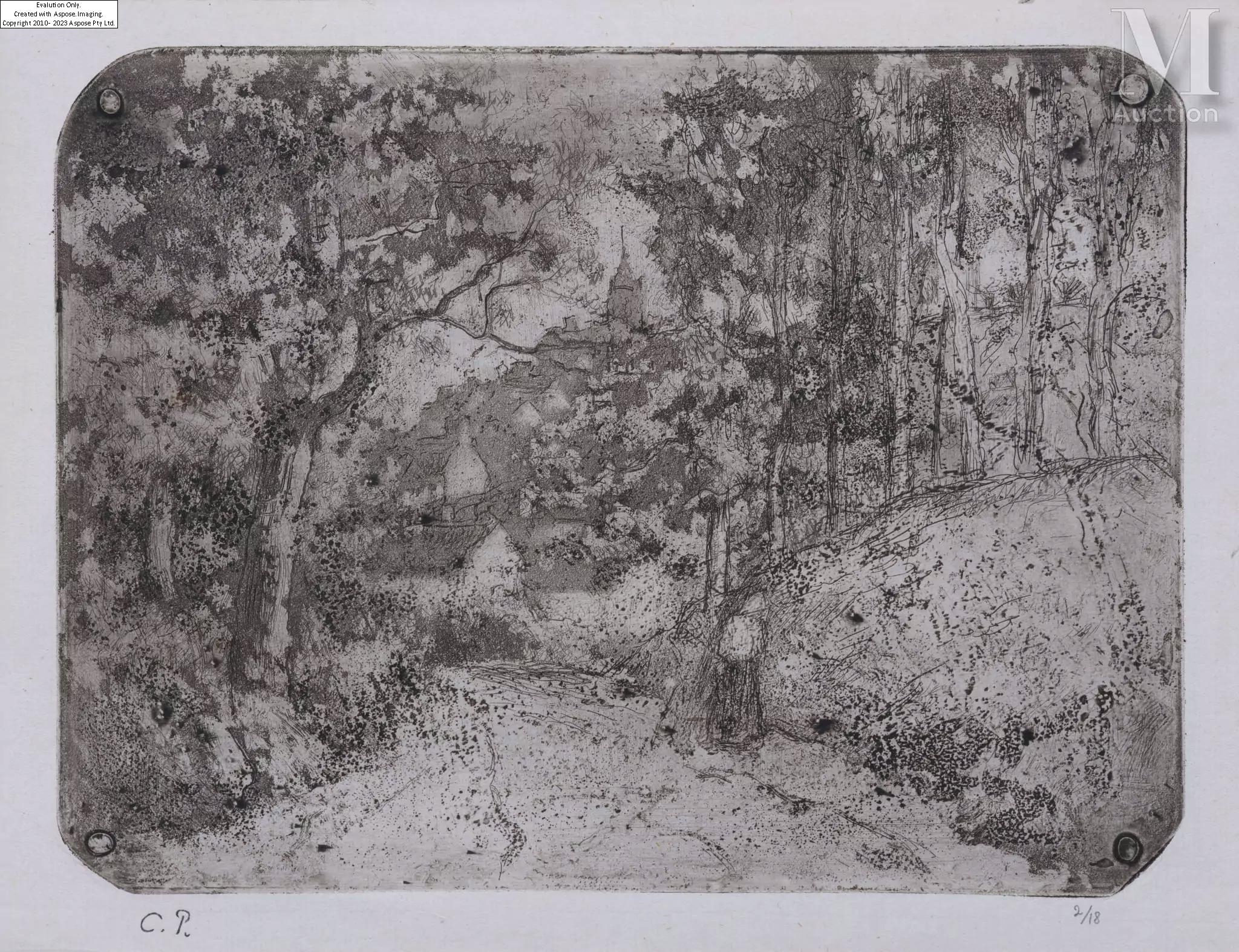 Camille Pissarro | Chemin sous bois (1879) | MutualArt