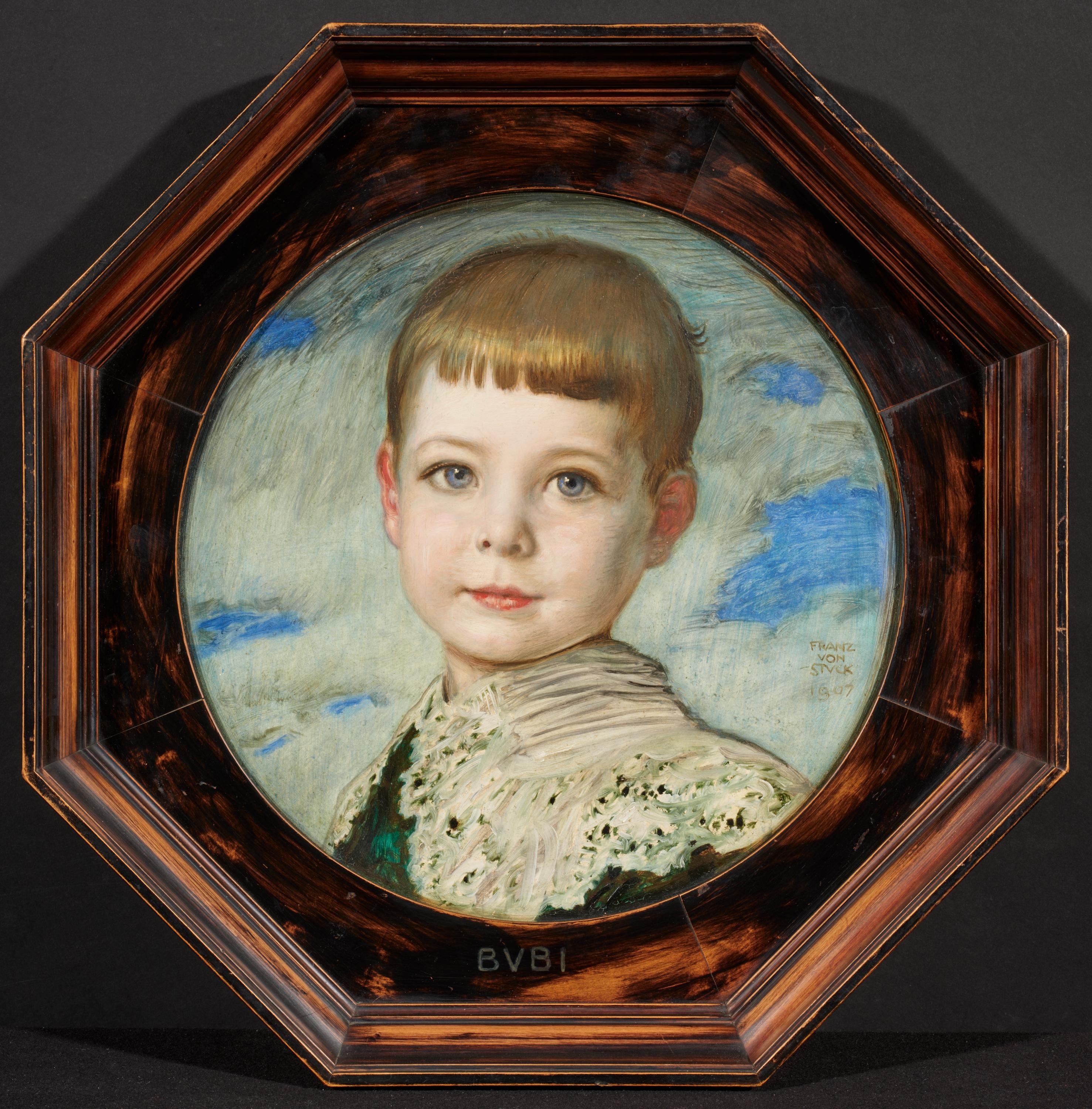 Artwork by Franz von Stuck, Bubi, Made of Oil on wood