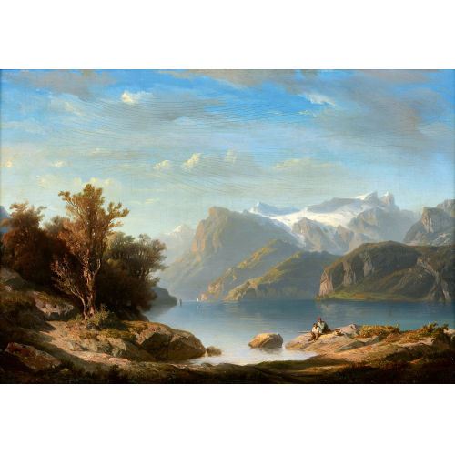 François Diday | Vierwaldstättersee bei Brunnen mit Blick auf ...