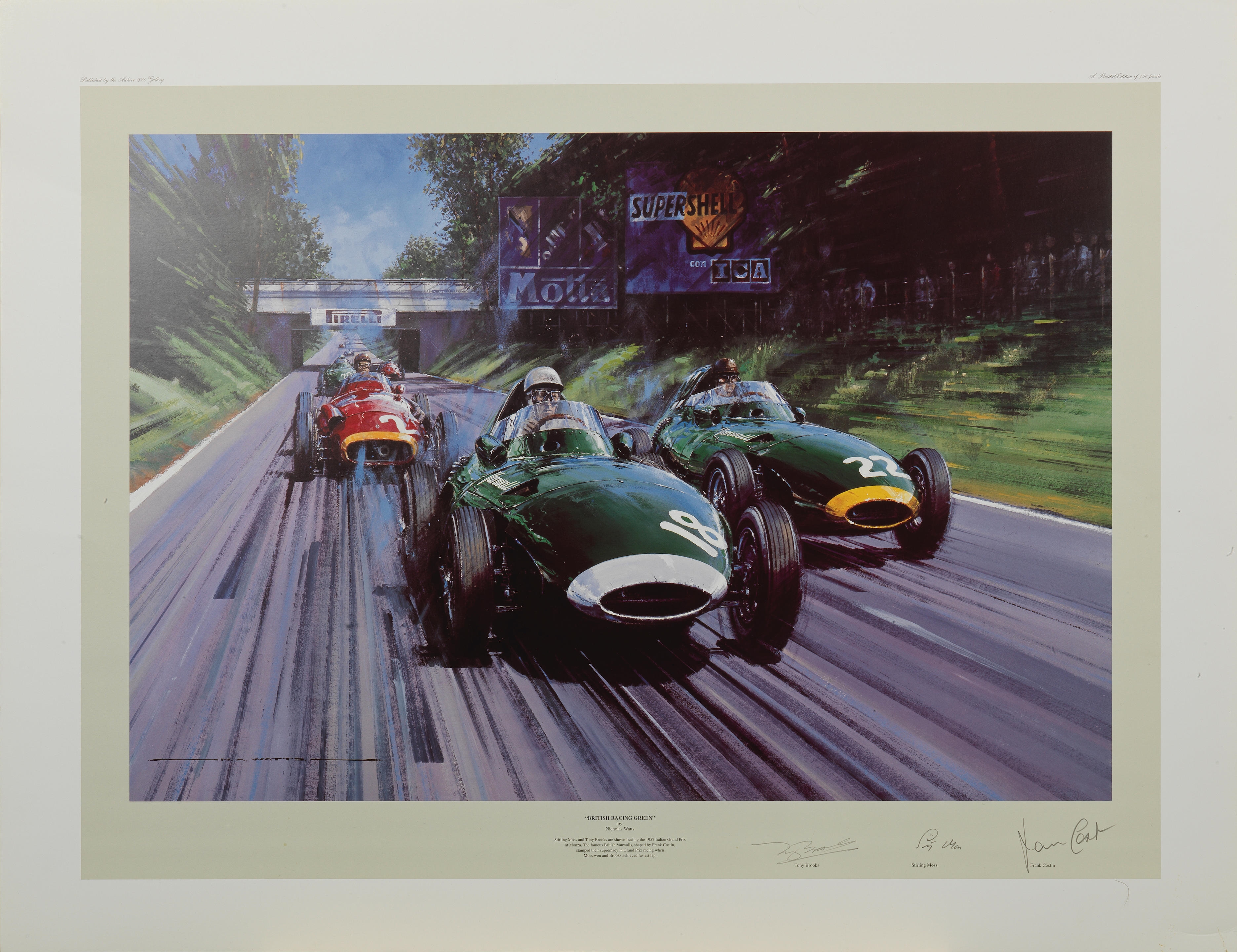Nicholas Watts | Two motorsport prints after Nicholas Watts, one multi ...