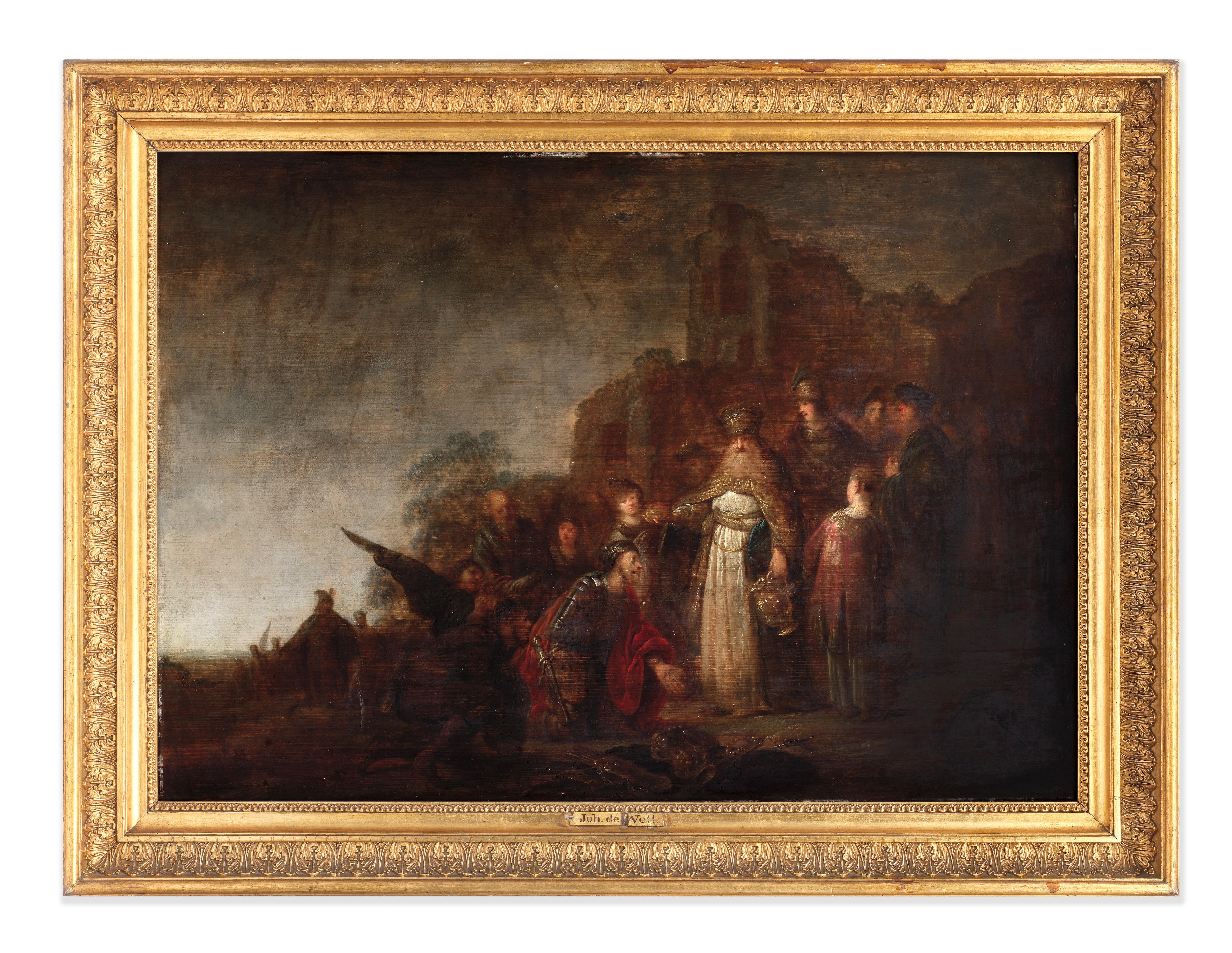 Artwork by Adriaen Verdoel, The Meeting of Abraham and Melchizedek, Made of oil on panel