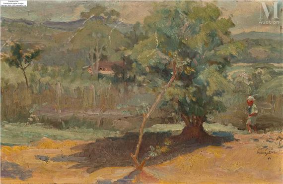 Enfant dans un paysage du Tonkin - Nguyen Duc Huyen