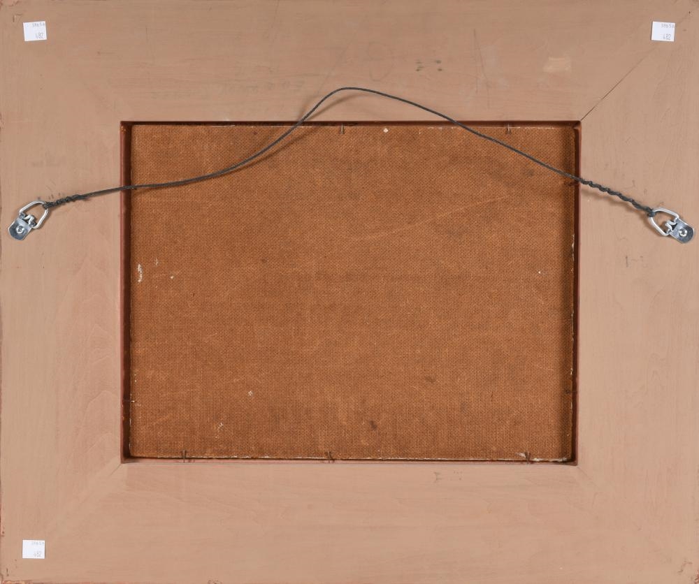 Artwork by Gerrit Van Sinclair, THE RAILROAD CROSSING, Made of Oil on artist board