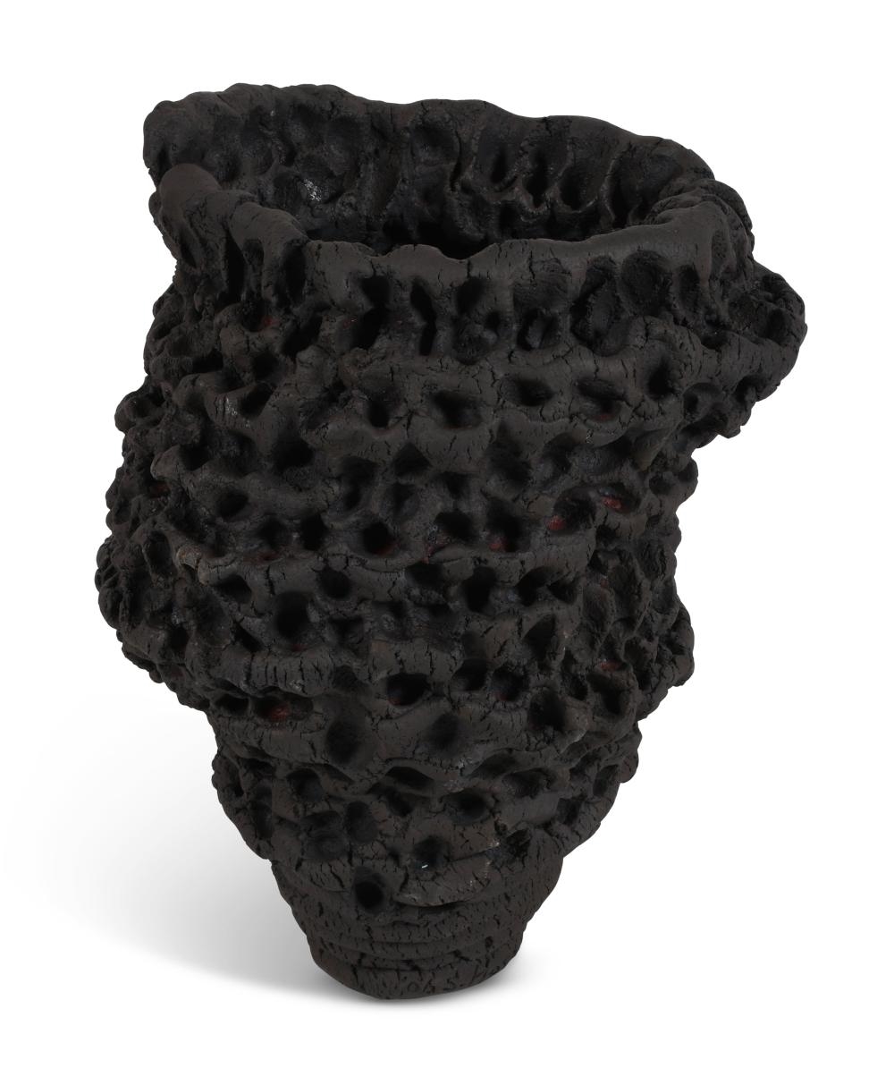 Artwork by Satoru Hoshino, UNTITLED (UNGLAZED KOKUTO STONEWARE VASE), CA. 2012, Made of stoneware vase