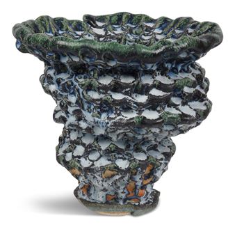 &quot;SPRING SNOW&quot; GLAZED STONEWARE VASE, CA. 2012 - Satoru Hoshino
