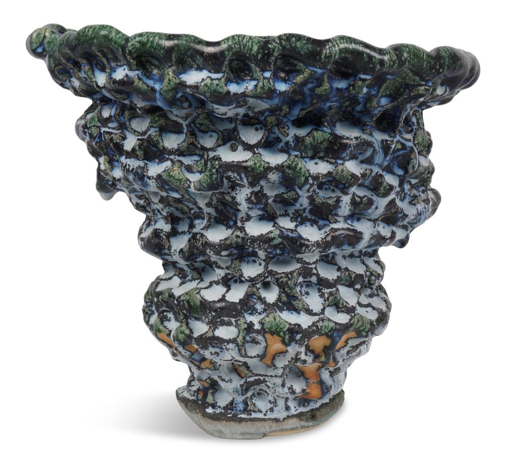 Artwork by Satoru Hoshino, "SPRING SNOW" GLAZED STONEWARE VASE, CA. 2012, Made of GLAZED STONEWARE VASE, CA. 2012, Glazed stoneware