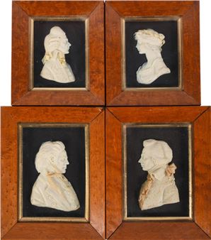 PROFILE BUSTS: BEETHOVEN, MOZART and PENDANT PAIR - Leslie Ray