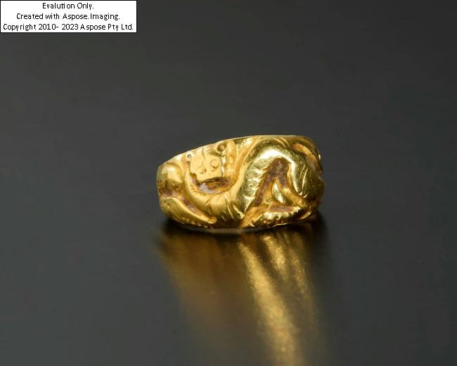 Iranian School, 13th century | A gold repousse-work ring | MutualArt