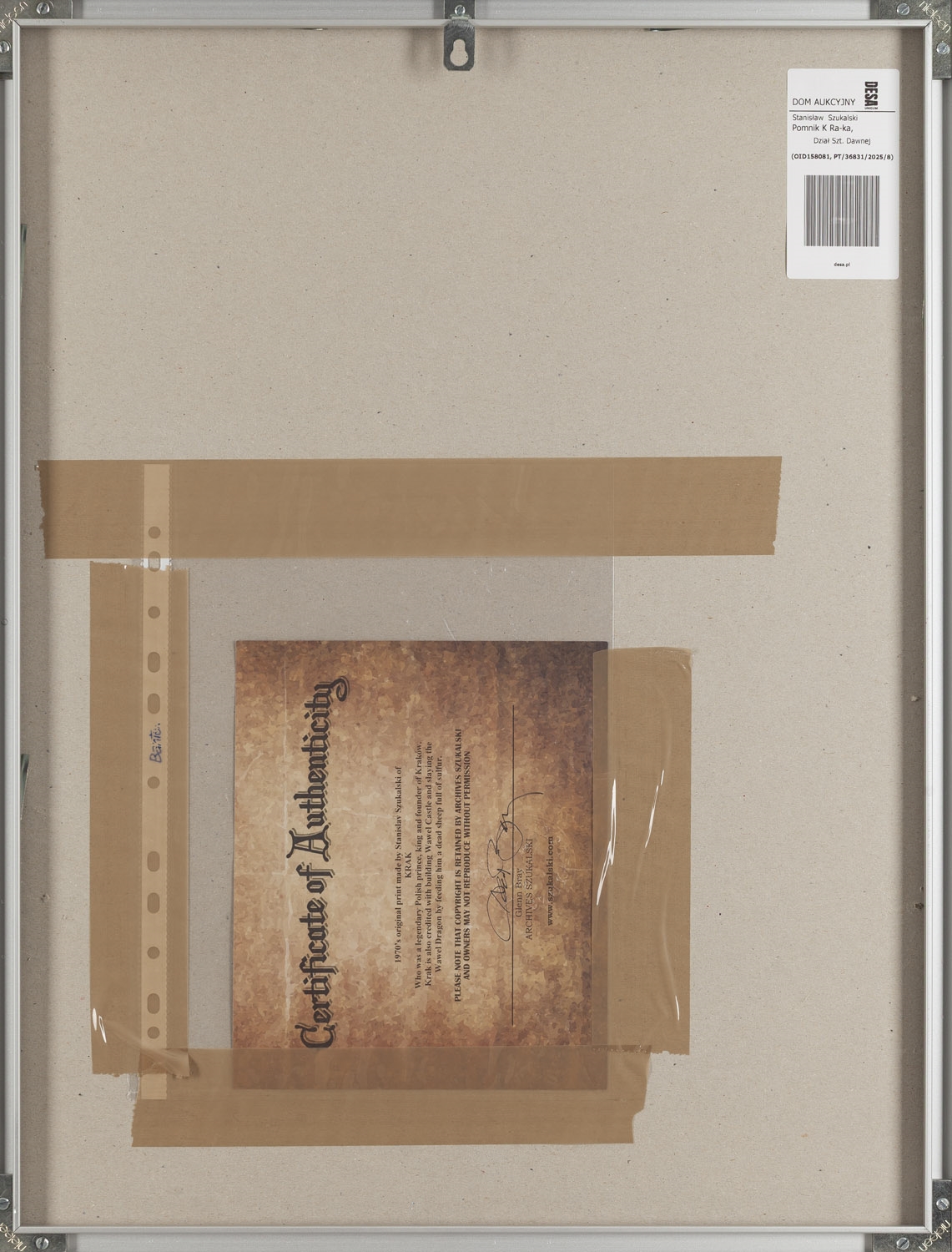 Artwork by Stanislaw Szukalski, Monument to K Ra-k, Made of cynkografia/paper