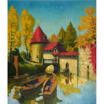 Schlossmauer am Ufer - Otto Baumberger