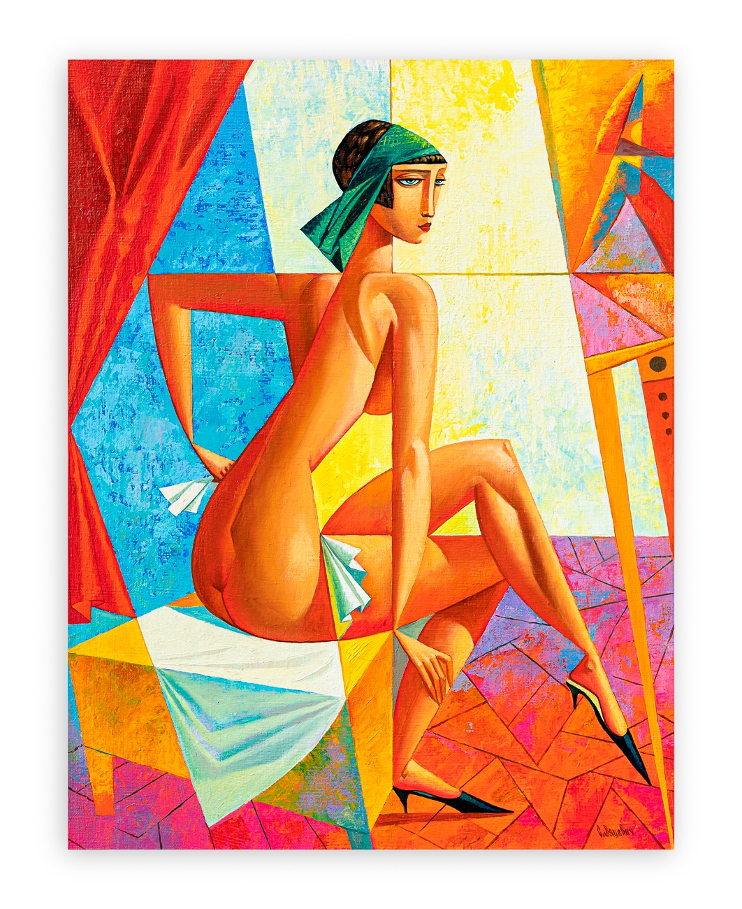 Artwork by Serg Ljacevich, Model, Made of olio su tela