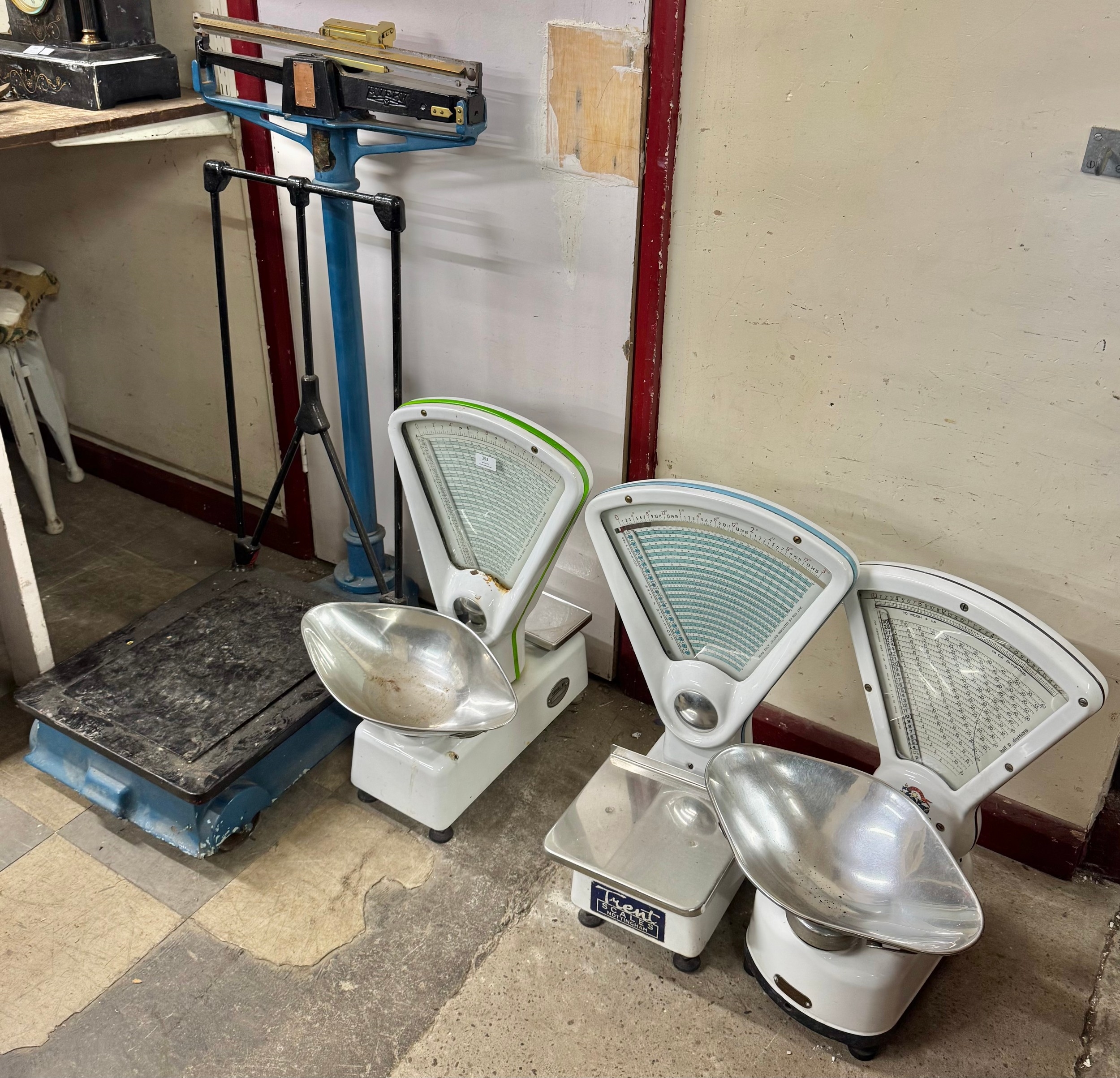 Avery | A set of Avery platform scales and three shop scales | MutualArt