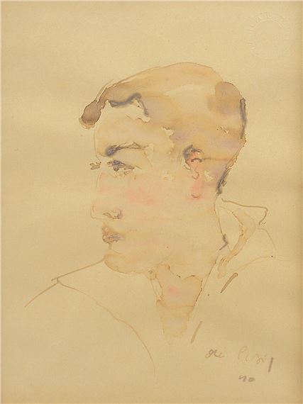 Male figur by Filippo de Pisis, 1940