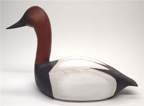 Doug Gates Alert (High Neck) Canvasback Duck Decoy by Doug Gates, 2013