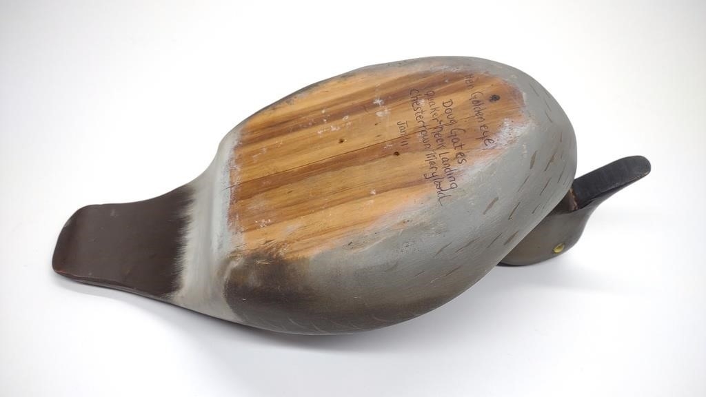 Artwork by Doug Gates, Doug Gates Goldeneye Hen Duck Decoy, Made of glass