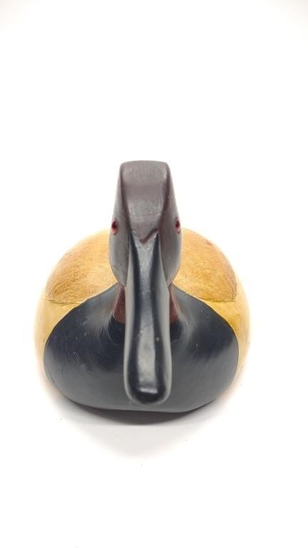 Artwork by Doug Gates, Doug Gates Canvasback Drake Duck Decoy, Made of glass