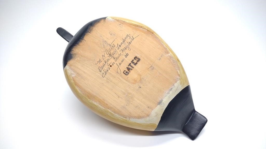 Artwork by Doug Gates, Doug Gates Canvasback Drake Duck Decoy, Made of glass