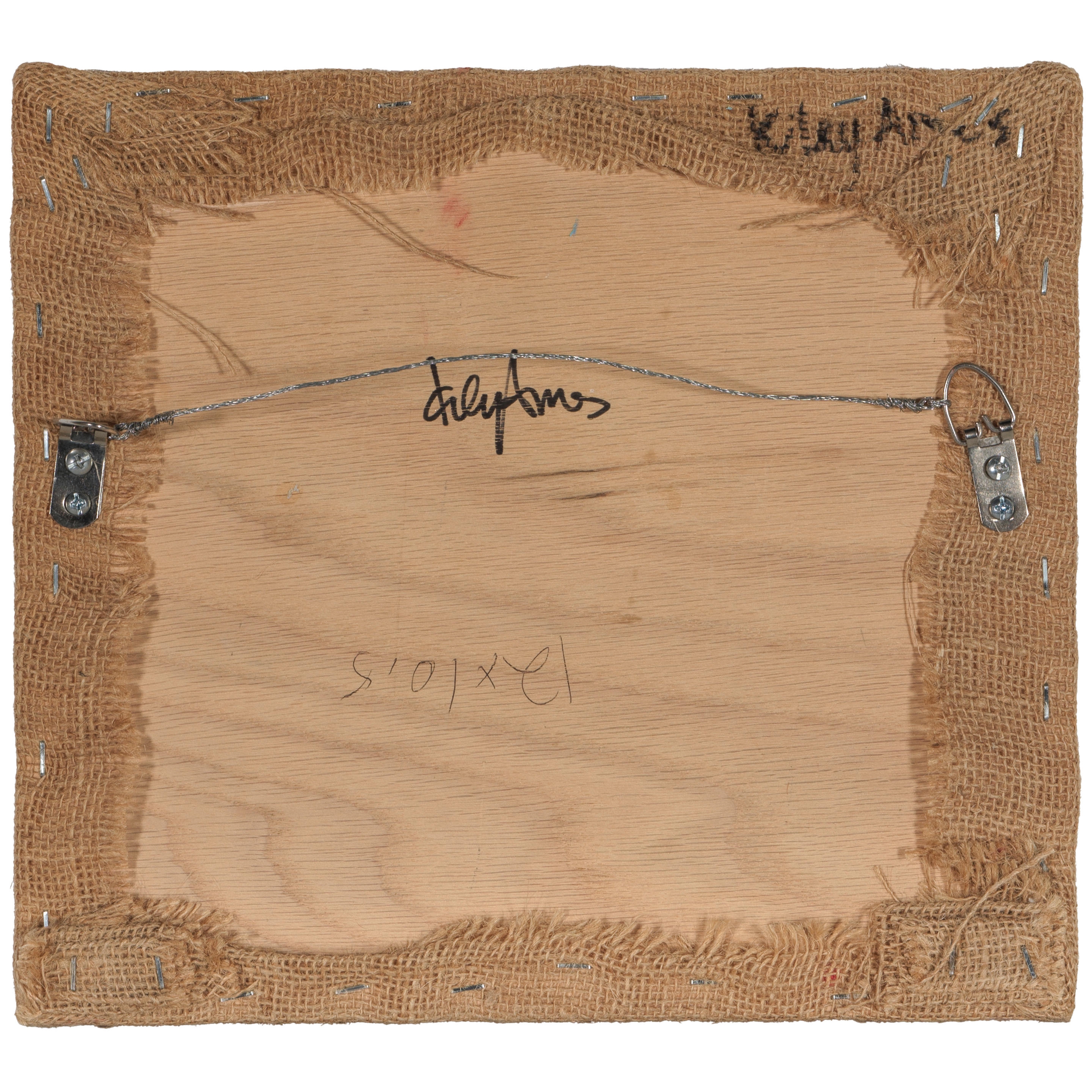 Artwork by Kiley Ames, We Dream in the Dark , 2019, Made of oil on burlap on panel