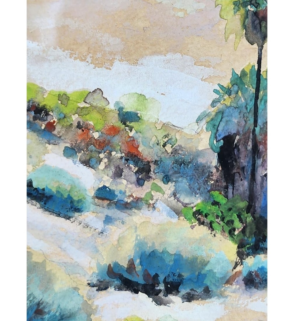 Artwork by Arthur Grover Rider, Landscape-Seascape, Made of Watercolor