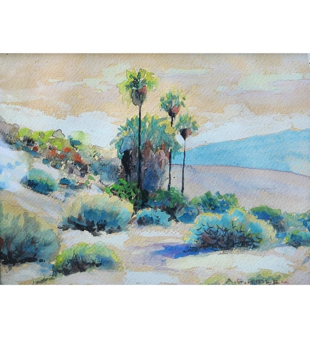 Artwork by Arthur Grover Rider, Landscape-Seascape, Made of Watercolor