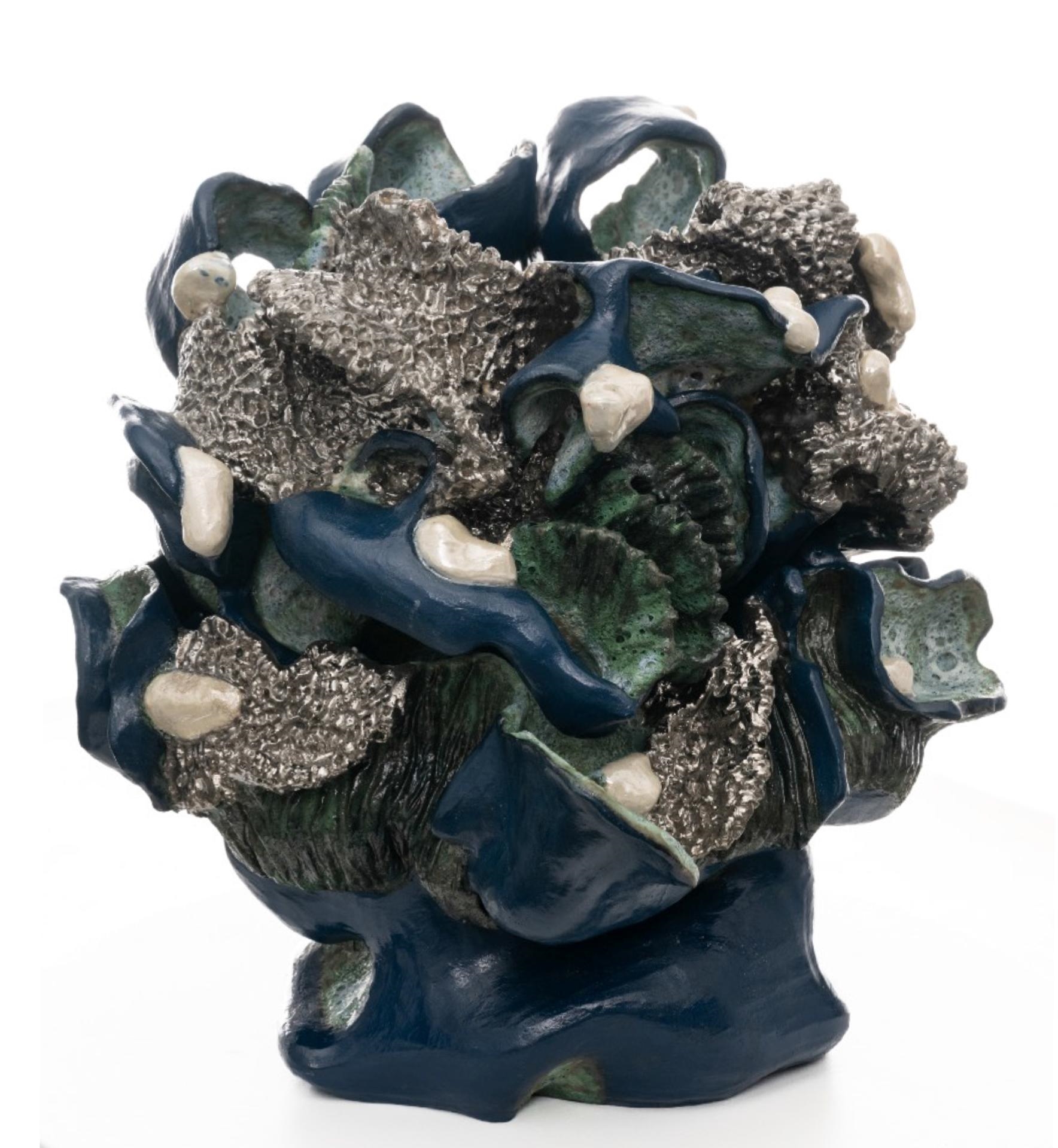 Artwork by Aggeliki Stamatakou, Destiny, Made of stoneware, homemade glazes, platinum