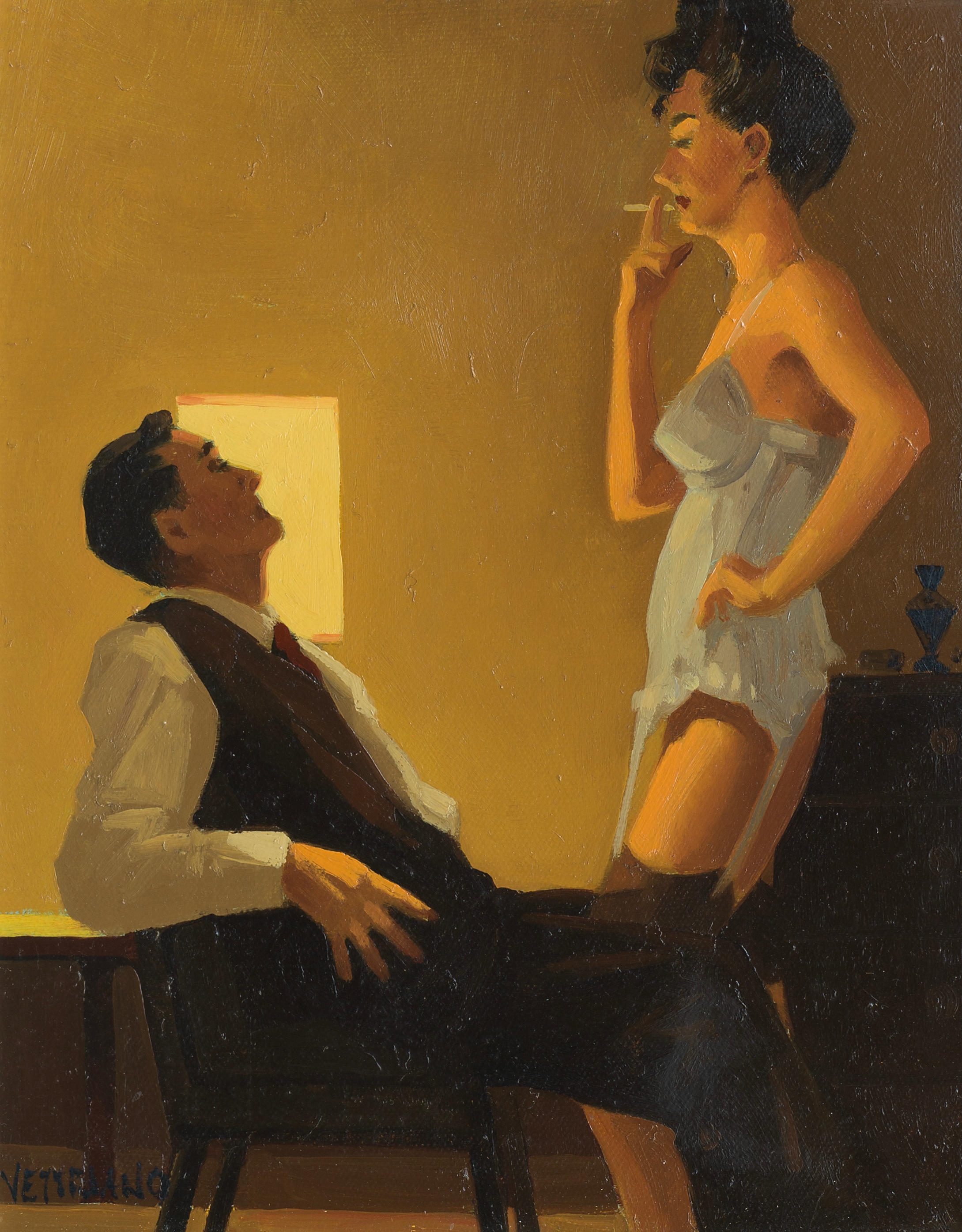 Jack Vettriano | The White Basque - Study | MutualArt