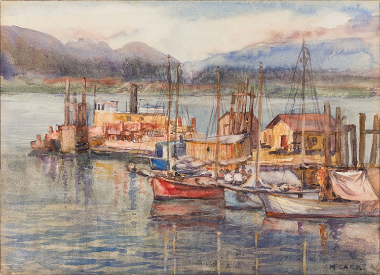 Artwork by Emily Carr, Gore Avenue Slip, Made of watercolour on paper