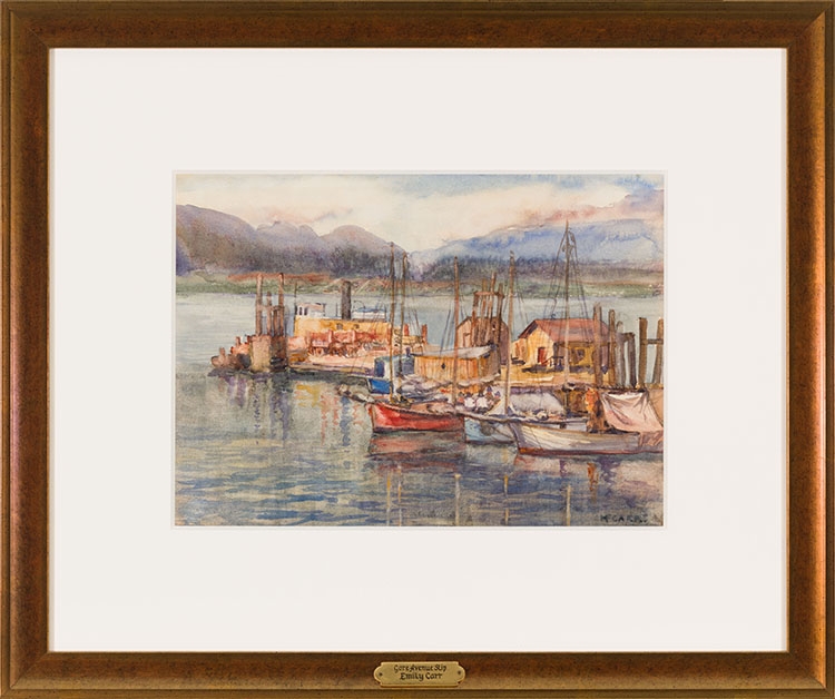 Artwork by Emily Carr, Gore Avenue Slip, Made of watercolour on paper