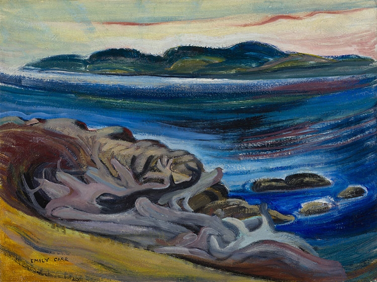 Artwork by Emily Carr, Shoreline, Made of oil on canvas