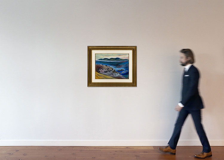 Artwork by Emily Carr, Shoreline, Made of oil on canvas