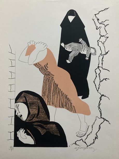 Artwork by André Fougeron, André Fougeron Lithograph signed lower right, Made of Lithograph