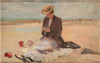 Élégante à la plage. - Albert Pinot