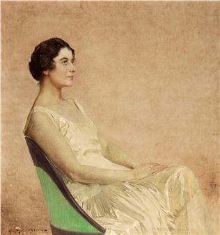 Portrait of noblewoman - Yves Muller D'Escars