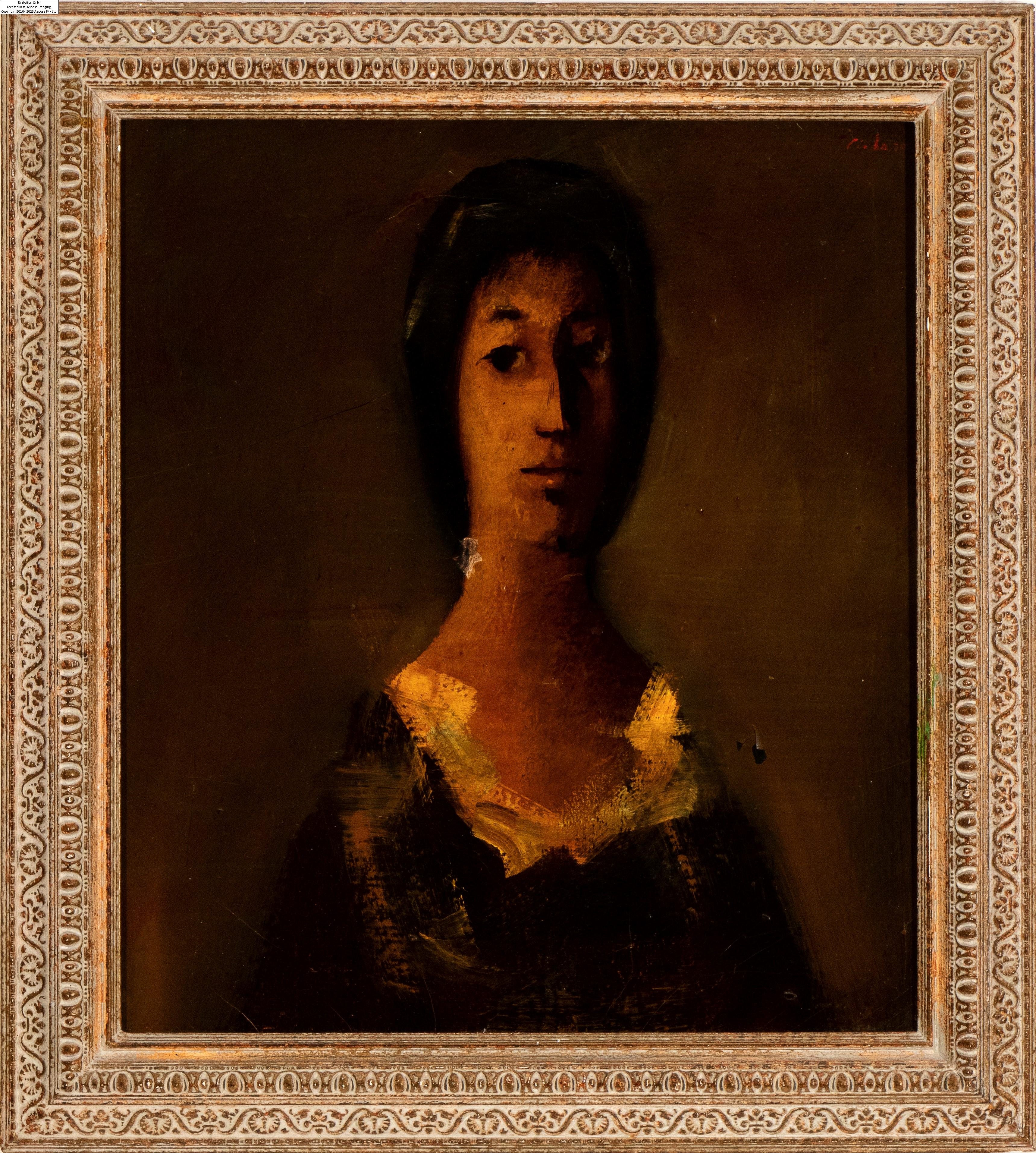 Artwork by Mircea Ciobanu, Female portrait, Made of Oil on canvas