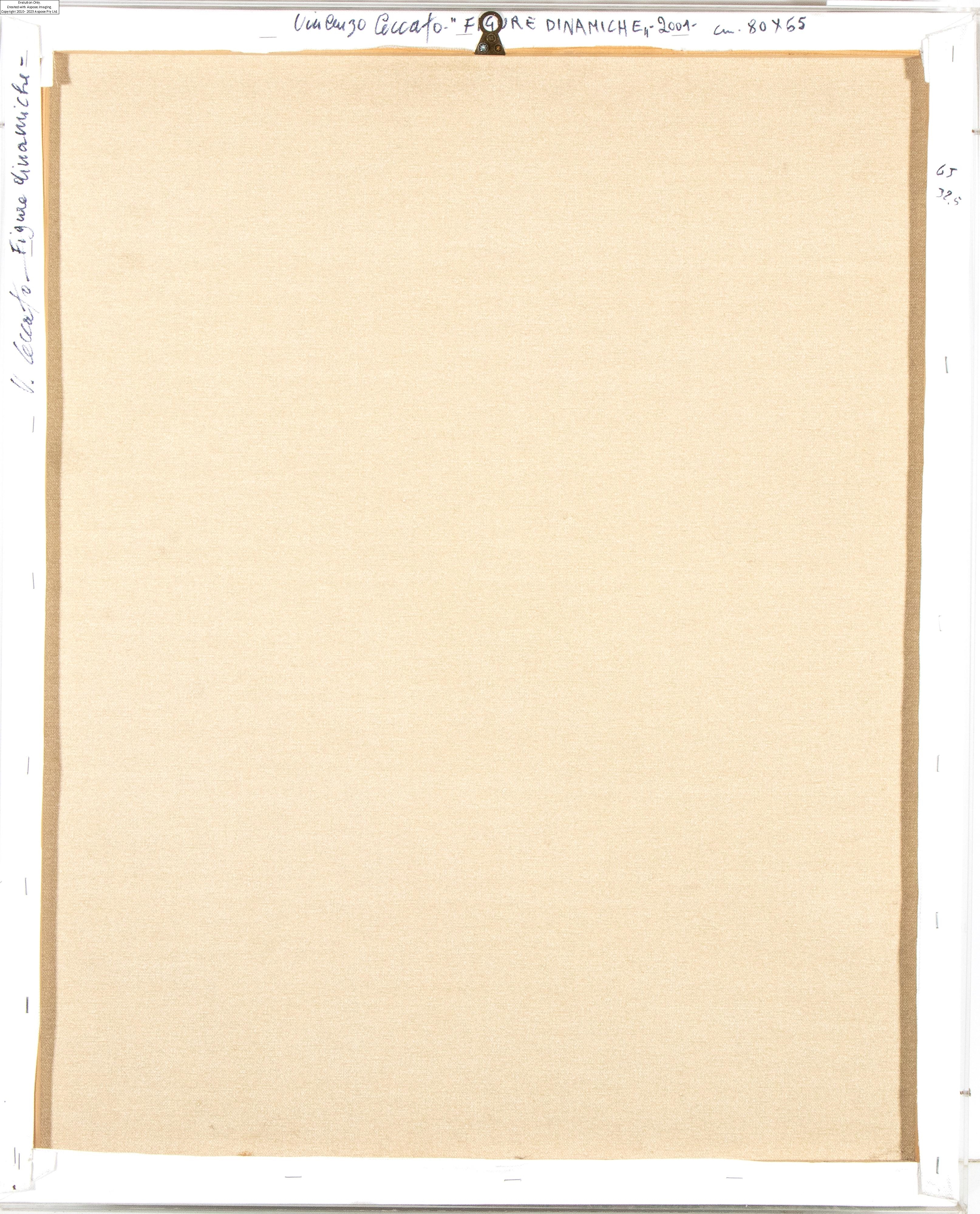 Artwork by Vincenzo Ceccato, Figure dinamiche, 2001, Made of silkscreen on canvas