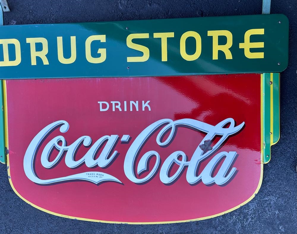 Coca Cola | Coca Cola Drug Store hanging sign (1934) | MutualArt