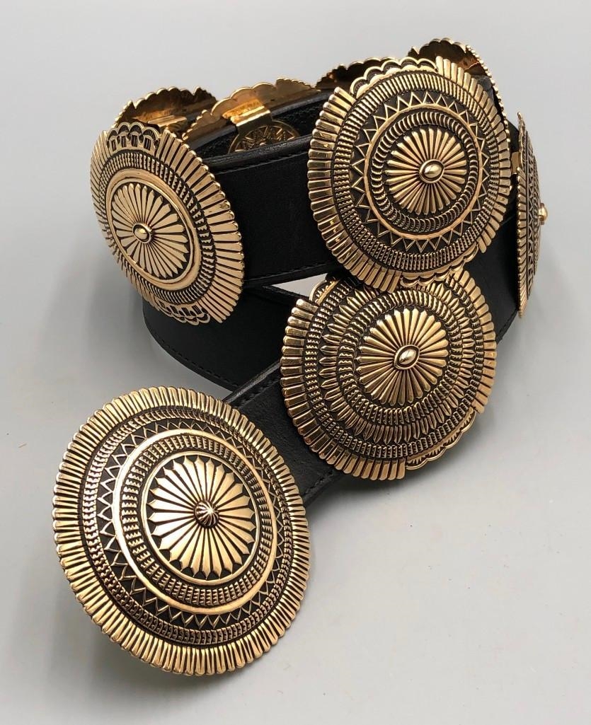 Sunshine Reeves | 21.75 Ounce Solid Gold Concho Belt By Sunshine Reeves ...