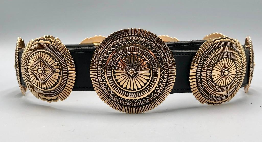 Sunshine Reeves | 21.75 Ounce Solid Gold Concho Belt By Sunshine Reeves ...
