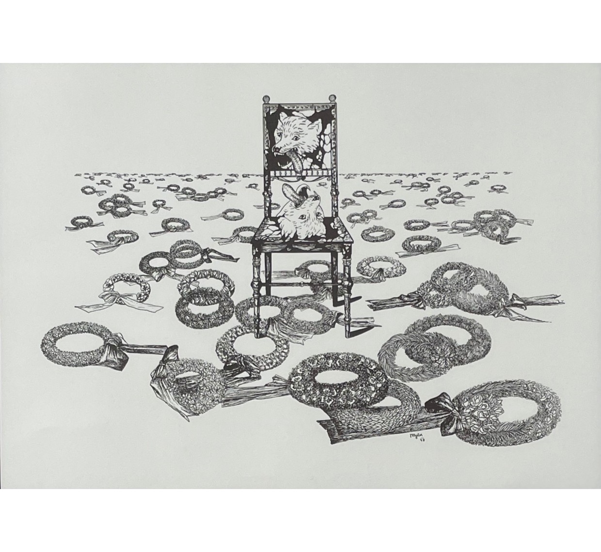 Artwork by Toyen, Z cyklu Střelnice, Made of Zincography