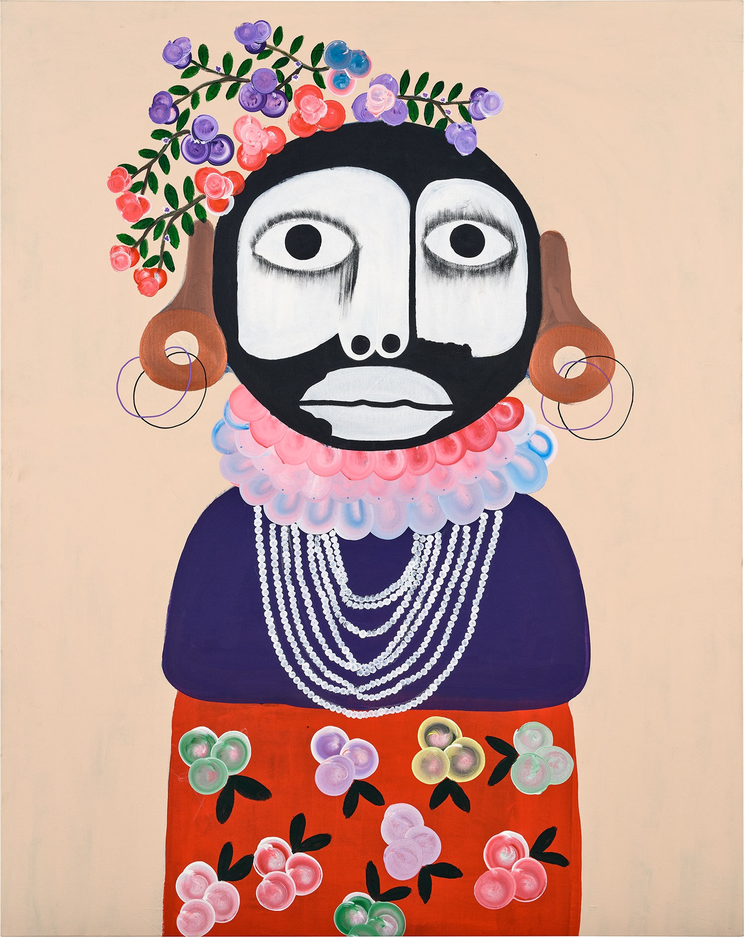 Artwork by Kojo Marfo, Stranger #10, Made of acrylic on canvas