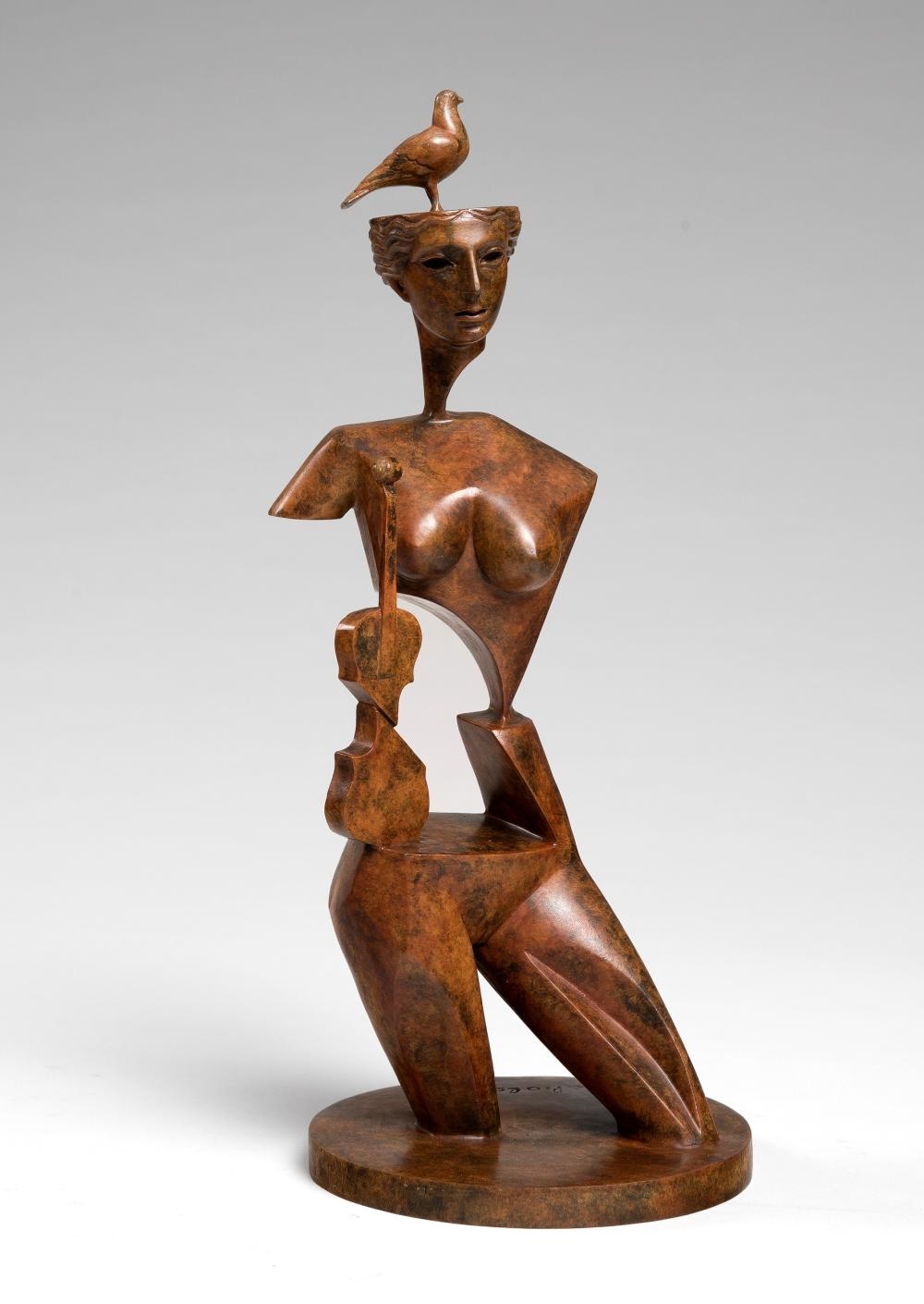 Artwork by Igor Tcholaria, The music flies, Made of Sculpture Bronze, Brown patina