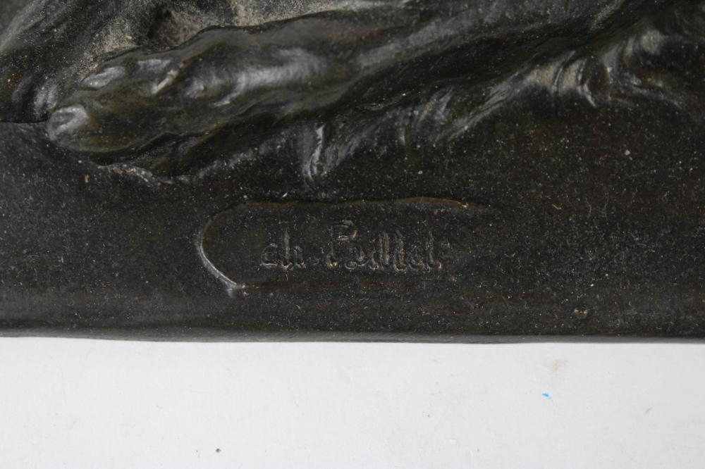 Artwork by Charles Paillet, Les Deux Amis (The Two Friends), Made of Bronze Sculpture