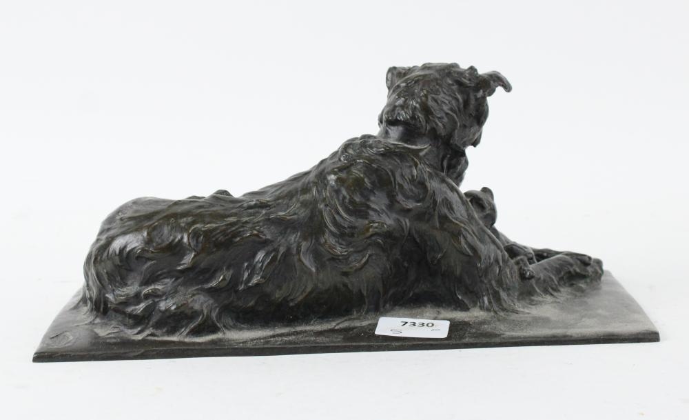 Artwork by Charles Paillet, Les Deux Amis (The Two Friends), Made of Bronze Sculpture