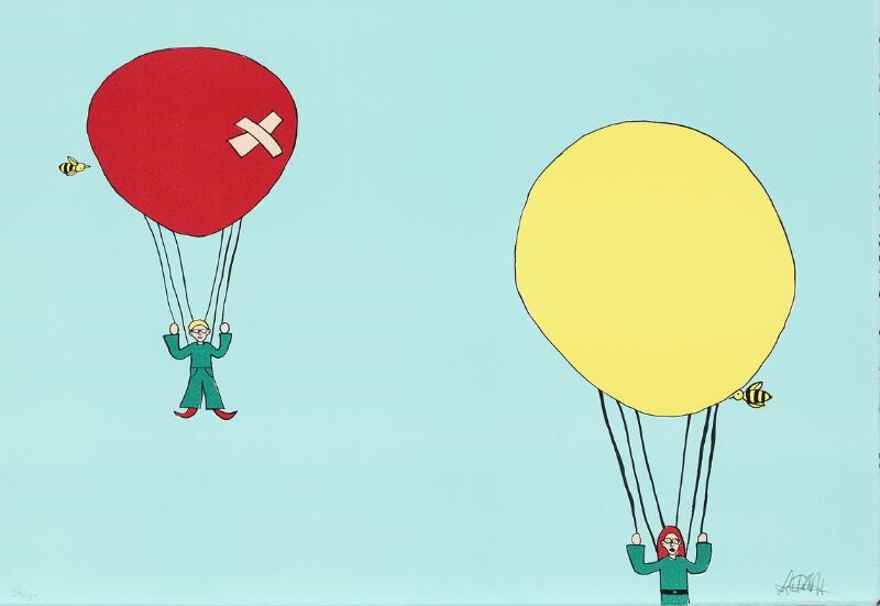 Artwork by Lilibeth Cuenca Rasmussen, Untitled, two compositions, Made of Lithograph in colours