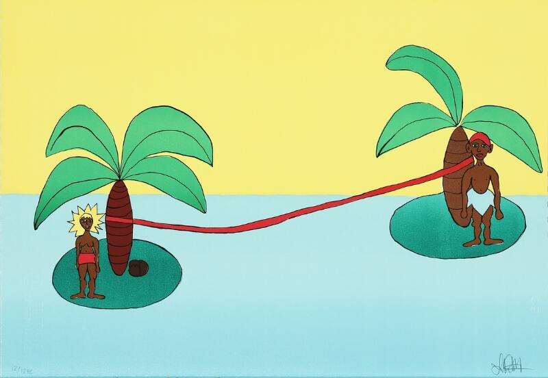 Artwork by Lilibeth Cuenca Rasmussen, Untitled, two compositions, Made of Lithograph in colours